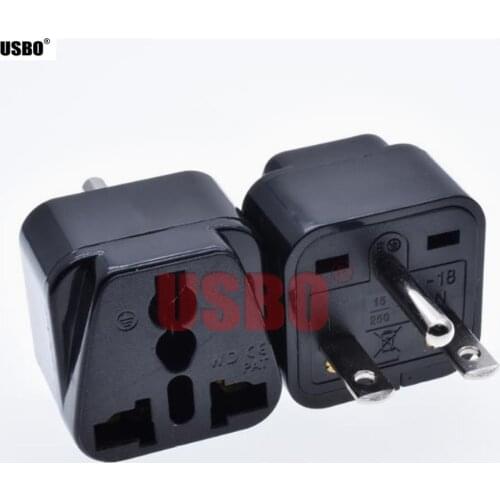 Black 15A 250V US Nema 6-15P electric power plug Japan USA Canada Thailand Taiwan universal travel adaptor plug socket convertor