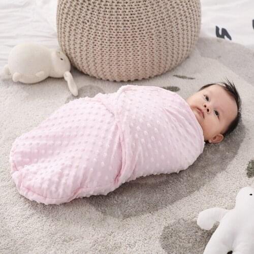Newborn Spring Autumn Swaddling Baby Beanie Comfort Wrapper Baby Anti-kick Sleeping Bag Soft Double-layer Blanket