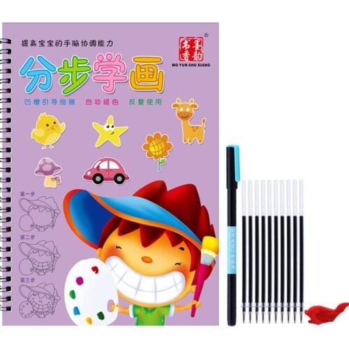 Kindergarten Creative Fun Stick Figure Basic Painting Picture Book Childrens Drawing Set Childrens Groove Practice Copybook