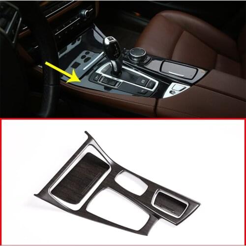 Oak Wood Colour For BMW 5 Series F10 2014-2017 520li 525li 530li ABS Center Console Gear Shift Panel Cover Trim Car Accessories