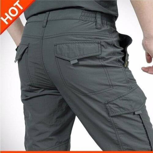 Breathable Thickened Warm Quick Dry Casual Pants Men Summer Waterproof Army Military Trousers Mens Tactical Cargo Pants Male #A