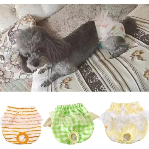 Sweet Print Puppy Dog Physiological Pants for Small Dogs Female Pet Bitch Menstrual Underpants Chihuahua York Mascotas Products