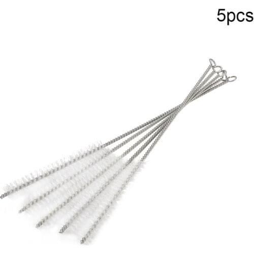 Hot Nylon Test Tube Brush Metal Handle Bottle Cleaning Brush 22cm Length Cleaner Industry Brush Straw Cleaning Brushes 5/25pcs