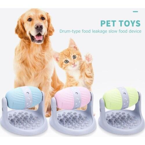 Pet Dog Cat Toy Leaking Slow Food Toy Cylindrical Roller Type Interactive Pet Dog Teething Training Balls Leaking Slow Food Toys