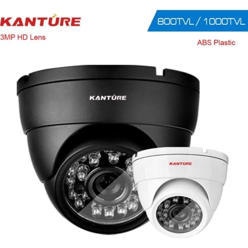 KANTURE CCTV Camera 800TVL 1000TVL IR Cut Filter 24 leds Day/Night Vision Video indoor dome celling IR Surveillance Camera