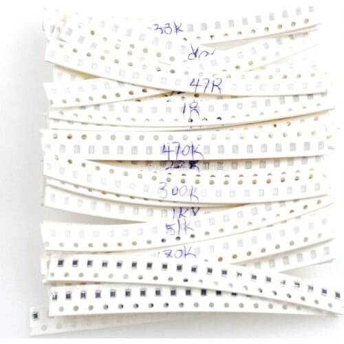 0805 SMD Resistor Kit Assorted Kit 1ohm-1M ohm 5% 33valuesX 20pcs=660pcs Sample Kit Resistance Set