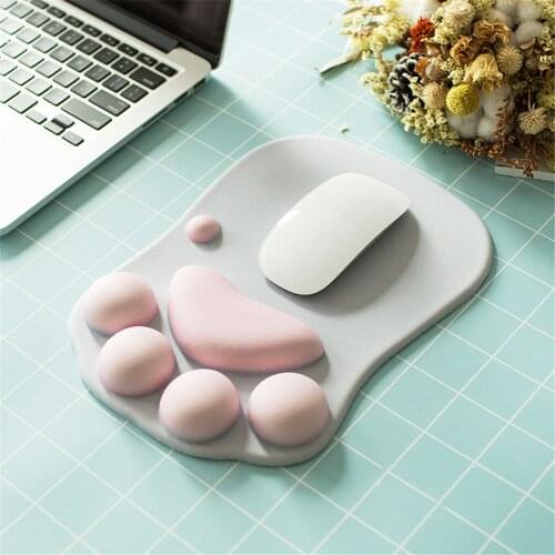 Mouse mat Cute Cat Paw Mouse Nonslip Silicone Computer Wrist Rest Support Kawaii Gaming Desk Pad Keyboard Desk Set Laptop Mat
