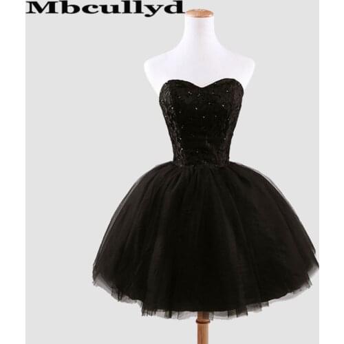 Mbcullyd Black Homecoming Dresses For Girls 2020 Short Ball Gown Tulle Dress Party Gowns Cheap Under 100 vestido de formatura