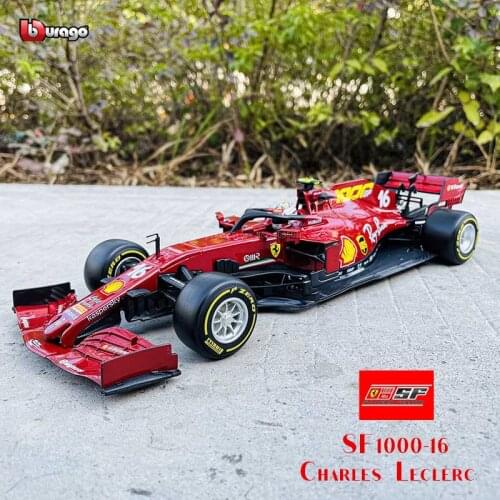 Bburago 1:18 2020 SF1000 #5 #16 F1 Racing Formula Car Static Simulation Diecast Alloy Model Car