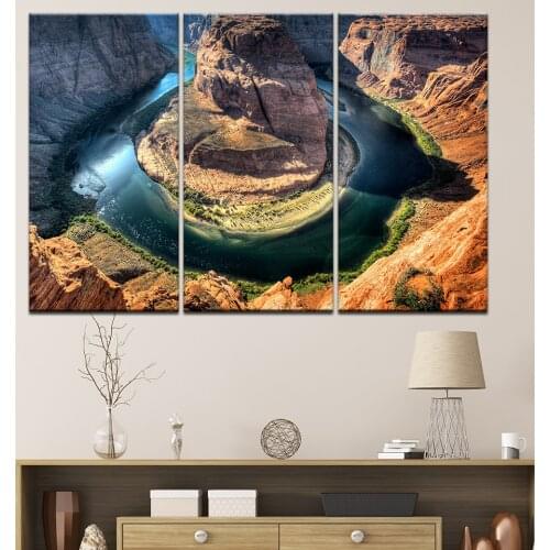 Horseshoe Bend Landscape Wall Art Canvas Painting Poster Picture Paintings On The Wall Pictures for Living Room Home Home Decor