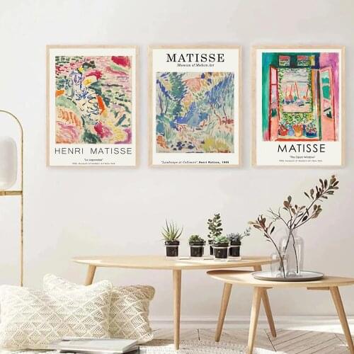 Abstract Landscape Henri Matisse Retro Posters and Prints Wall Art Pictures Vintage Canvas Painting for Living Room Home Decor