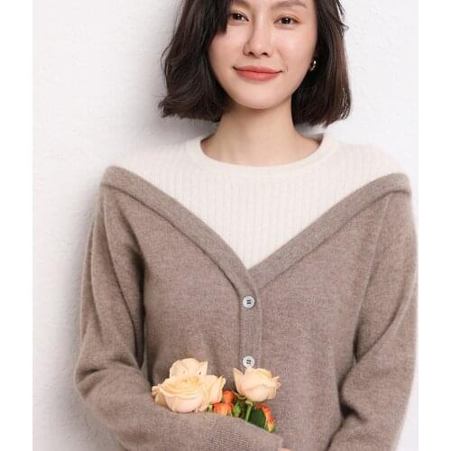 2021The New100%Pure Cashmere Sweater Pure Color Knitted Roundcollar Pullover Pure Cashmere Sweater Loose Large Size Sweater Wome