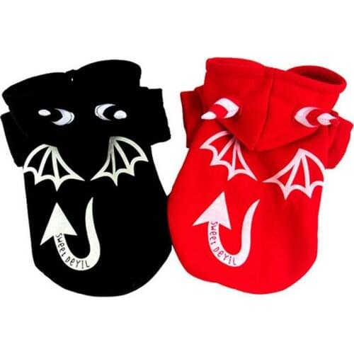 Halloween Cat Dog Clothes Shirt Puppy Poodie Pet Clothes Puppies Chihuahua Clothes Bulldog Pitbull French Teddy Dog Hoodie