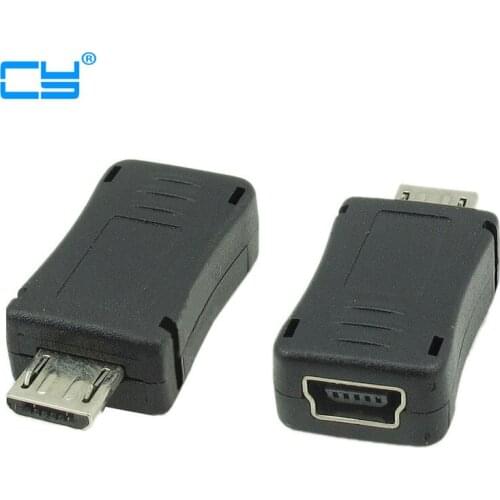 Micro usb male to USB MINI 5pin T port Female connector for mobile phone adapter 2pcies/lot