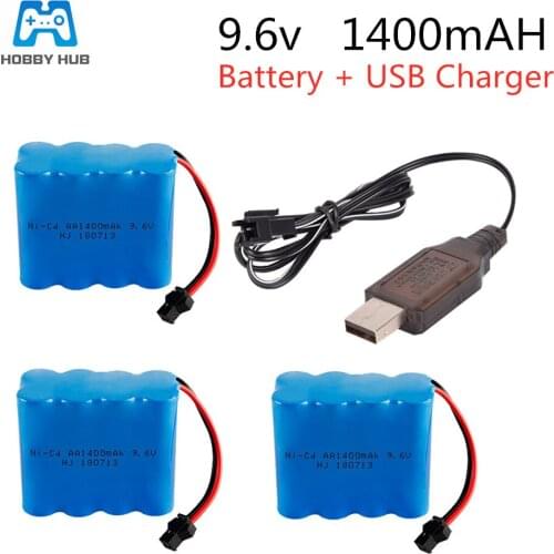 Rechargeable 9.6v 1400mah AA nicd battery pack for RC boat car tank lighting facilities AA Remote control electric toys battery