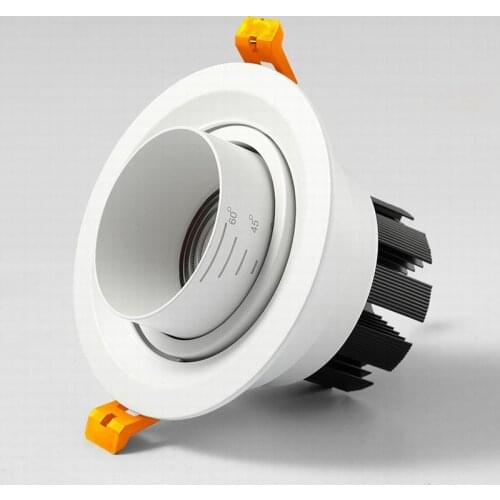 Dimmable Embedded Zoom Recessed downlights 15-60 degrees COB 7W 12W 15W 20W spot light Background wall LED Indoor lighting