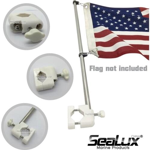 Sealux Marine Grade Stainless Steel 304 Flag Pole for ϕ22.2mm to ϕ25.4mm tube Boat Yacht Car RV Fishing Marine Accessories