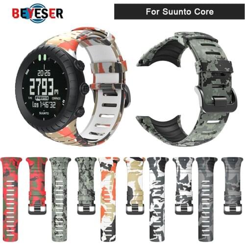 Silicone Watch Strap For Suunto Core series Watchband Outdoors Sports Smartwatch Replacement Bracelet with tools Wristband Strap