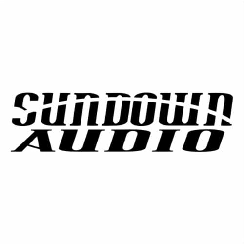 Sundown Audio Word Decal Vinyl Car Stickers Accessories Black Silver CL524