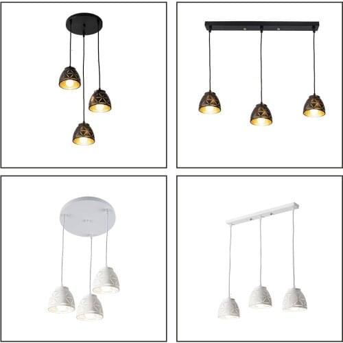 One head and three head Pendant light led for dining room hotel restaurant New Arrive style 3x5w round led pendant lamp