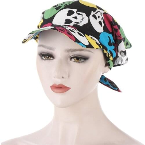 Unisex Classic Turban Hat Solid Color Outdoor Brim Sunshade Hats Female Fashion Square Scarf Cap Soft Headscarf Baseball Cap