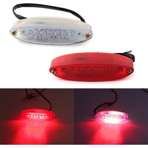 Quad ATV Running Stop Brake License Plate Tail Lights Universal 12V