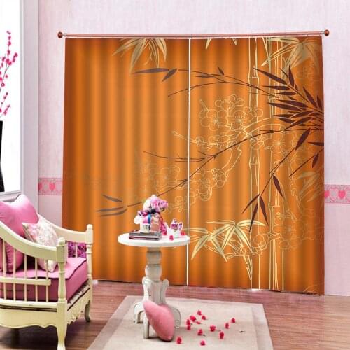 Custom 3D Curtain Living room modern bamboo Curtains Living room Bedroom Children Room Blackout Curtains