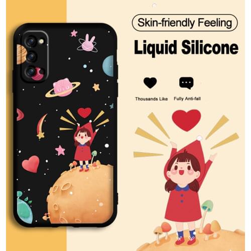 ASINA Liquid Silicone Case For OPPO Reno 5 4 3 2 Pro Shockproof Cute Cartoon Cover Bumper For Realme X7 Find X3 X2 Lite Fundas