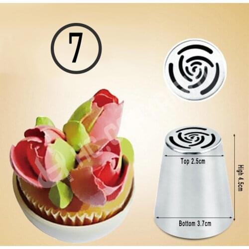 1pc Big Size Stainless Steel Russian Tulip Flower Nozzle Seamless Decorating Mouth Nozzle Cake DIY Decorating Sugar craft Pastry