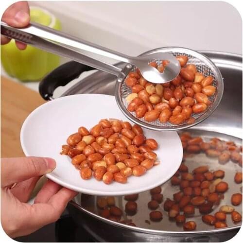 1 Pcs Kitchen Accessories Stainless Steel Fishing Oil Fried Food Scoop Kitchen Gadgets And Barbecue Brush for Kitchen Tools Home