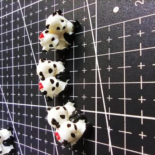 1pcs/lot resin pvc solid love panda cartoon 16mm fairy garden gnome moss terrarium decor crafts bonsai home DIY A114