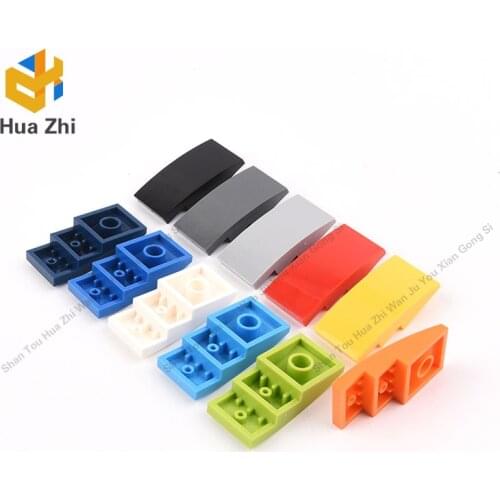 Building Blocks Parts 93606 10PSC Slope Curved 4 x 2 No Studs LEGOING MOCS Education