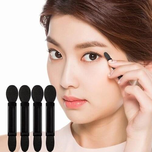 10pcs Black Double-Head Sponge Eyeshadow Brush Set Disposable Eye Shadow Set Make Up Brush Cosmetic Makeup Tool Lady Brushes