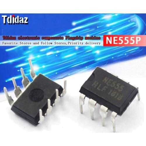 10PCS NE555 NE555P DIP8 NE555N DIP 555 Timers DIP-8 New and Original IC Chipset