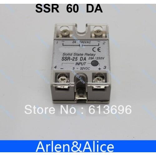 60DA SSR input 3-32V DC load 24-380V AC single phase AC solid state relay