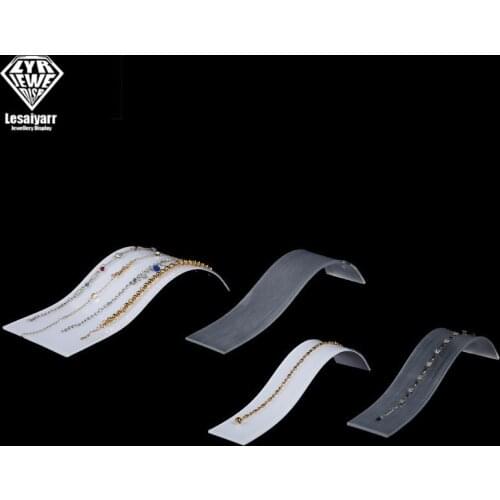 Acrylic Curve & S-shaped Bracelet Necklace Display Stand Jade Necklace Bracelet Support Jewelry Bracelet Holder Counter Display