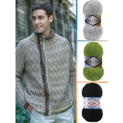 Acrylic Knitted Yarn - 39 Color Options - 210 Meters (100gr) - Alize Burcum Klasik - Hobby Materials - Scarves - Cardigan - Sweater - Blouse - Vest - Home Textile - Beret - Hat - Amigurumi - DIY