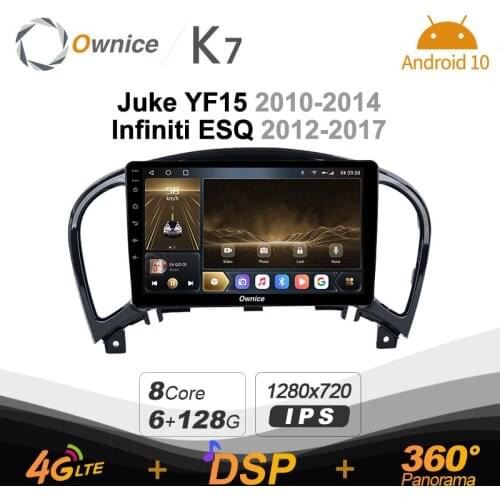 Ownice K7 2din Car Radio Android 10.0 GPS Navigation Multimedia Auto Audio for Nissan Juke YF15 2010-2014 Infiniti ESQ 2012-2017