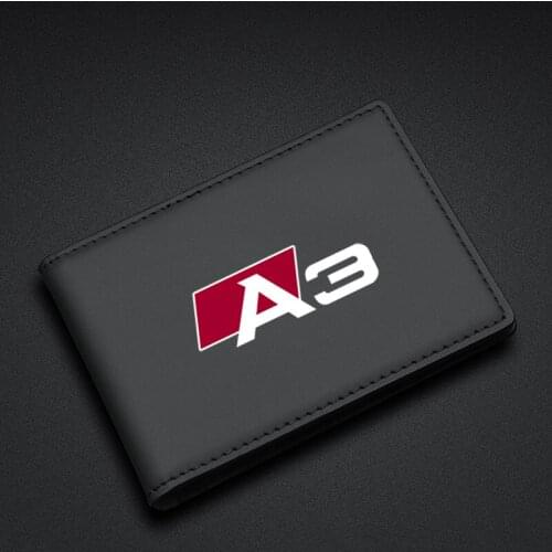 Car Premium Hand-Woven Leather Card Holder For Audi A3 8p 8v 8l accessories Car Styling