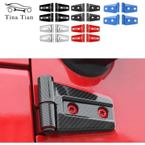 Car Hinge Protective Cover Trim Exterior Decoration Fit For 2 Door Jeep 07-17 JK Accefor Jeep Wrangler JK CJ TJ Car Accessorie