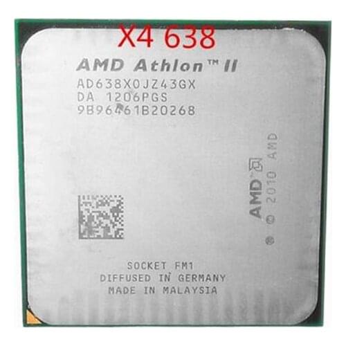 Free shipping cpu athlon X4 638 65W 2.7G CPU quad core FM1 X4-638 central processor cpu cooler