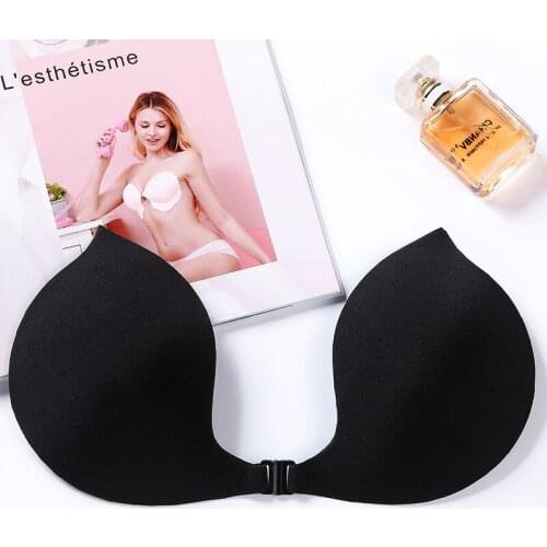 Strapless Self Adhesive Bra Silicone Reusable Push-up Bra Backless Invisible Sticky Bra