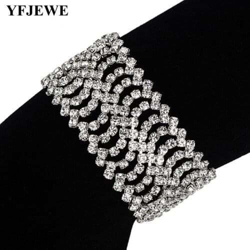 YFJEWE High Quality Chain Link Bracelet for Women Silver-Color Prong Setting Zircon Best Gift for Anniversary Free Shipping B206