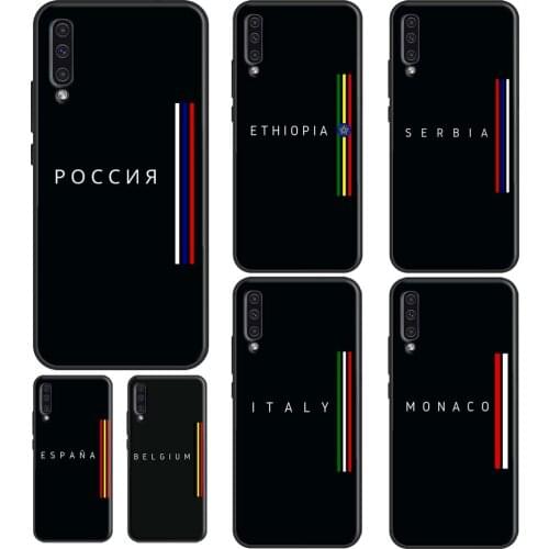 Russia France Ethiopia Spain Flag Phone Case For Samsung A12 A32 A42 A52 A72 A10 A20 A30 S A40 A50 A70 A31 A51 A71 A20e A21S