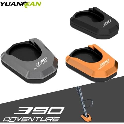 For 390 ADVENTURE 2019 2020 2021 New Motorcycle CNC Kickstand Foot Side Stand Extension Pad Support Plate Enlarge 390ADVENTURE