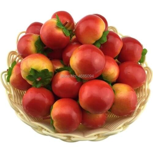 Gresorth 40pcs MINI Artificial Tomato Decoration Fake Fruit Home Party Christmas DIY Material - 3.5 cm