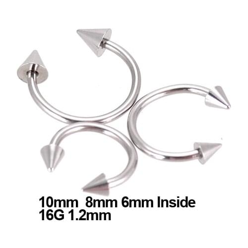 90pcs wholesale surgical stainless steel Spike Horseshoe Circular 16g ring Body Piercing Jewelry Nose Ring wholesale