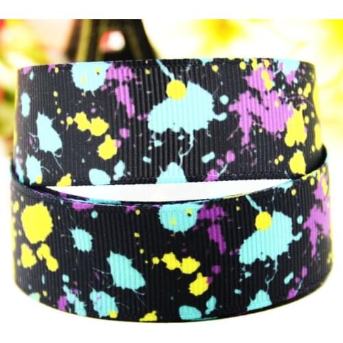 22mm 25mm 38mm 75mm Abstract pattern printed Grosgrain Ribbon party decoration 10 Yards X-03841