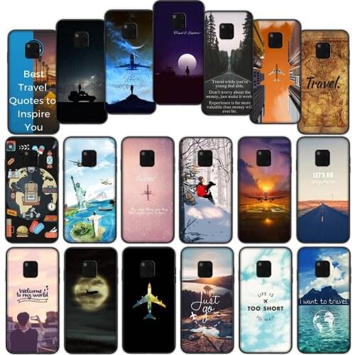 Take Me Away Travel Soft Cover Case for Huawei Mate 30 20 Lite Y6 Y7 Pro P Smart Z Plus