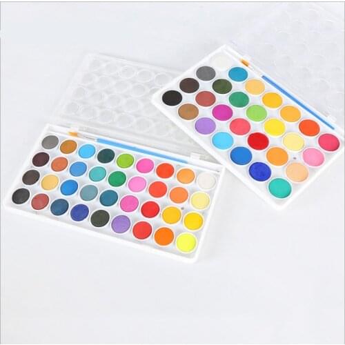 12/16/28/36 Colors Portable Solid Watercolor Paint Set Water Color Brush Pen For Child Painting Art Supplies